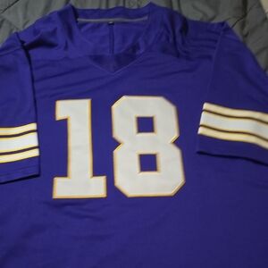 Purple Football Jersey with Number 18